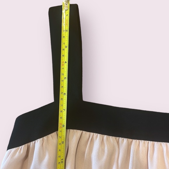 BCBGMaxAzria Women’s Chiffon Flowy Layered Square Tank Top in Pink/Black, XXS - Picture 5 of 11